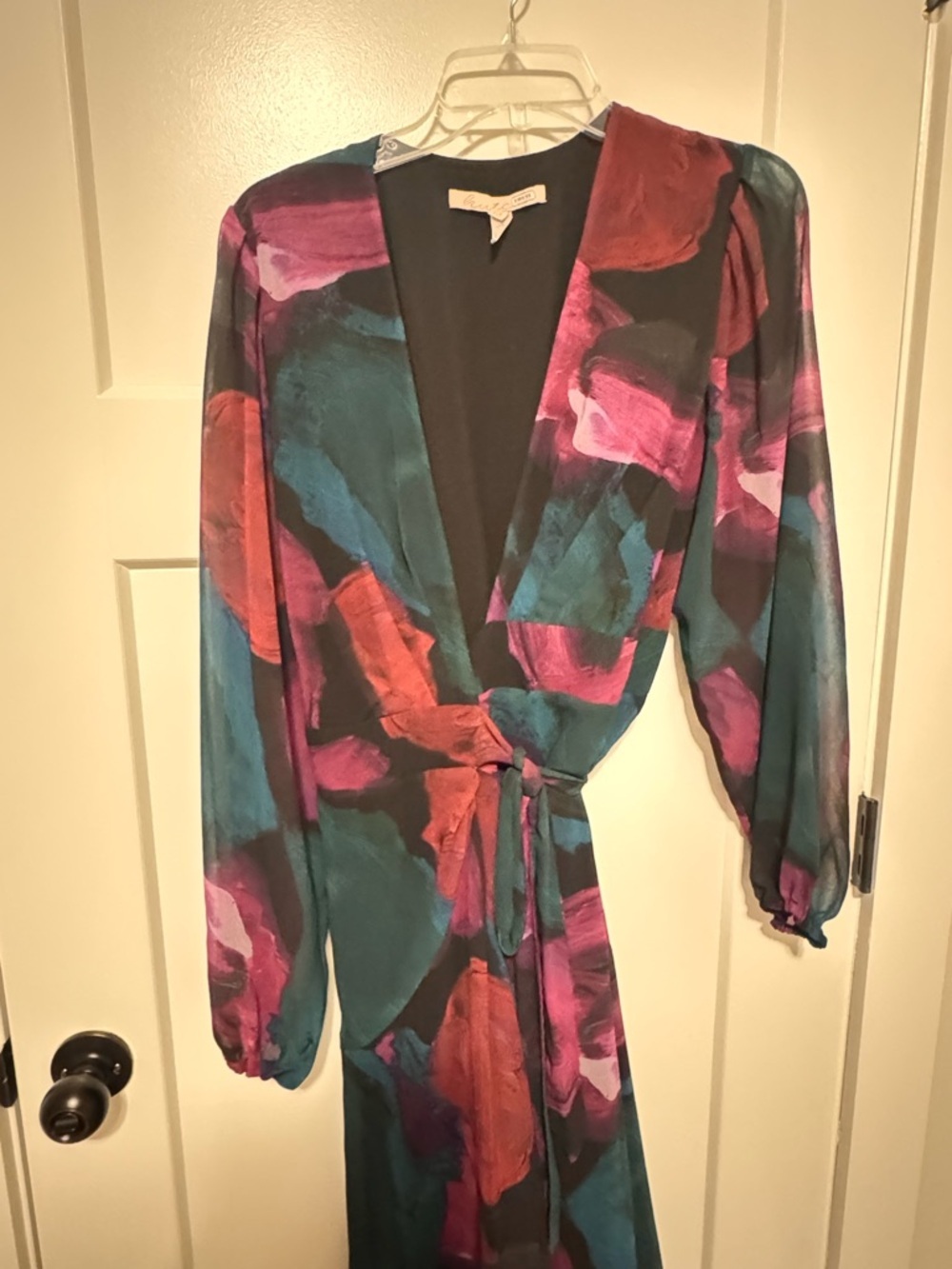 Hutch Bridge dress Teal & Magenta Floral Wrap - Picture 8 of 15